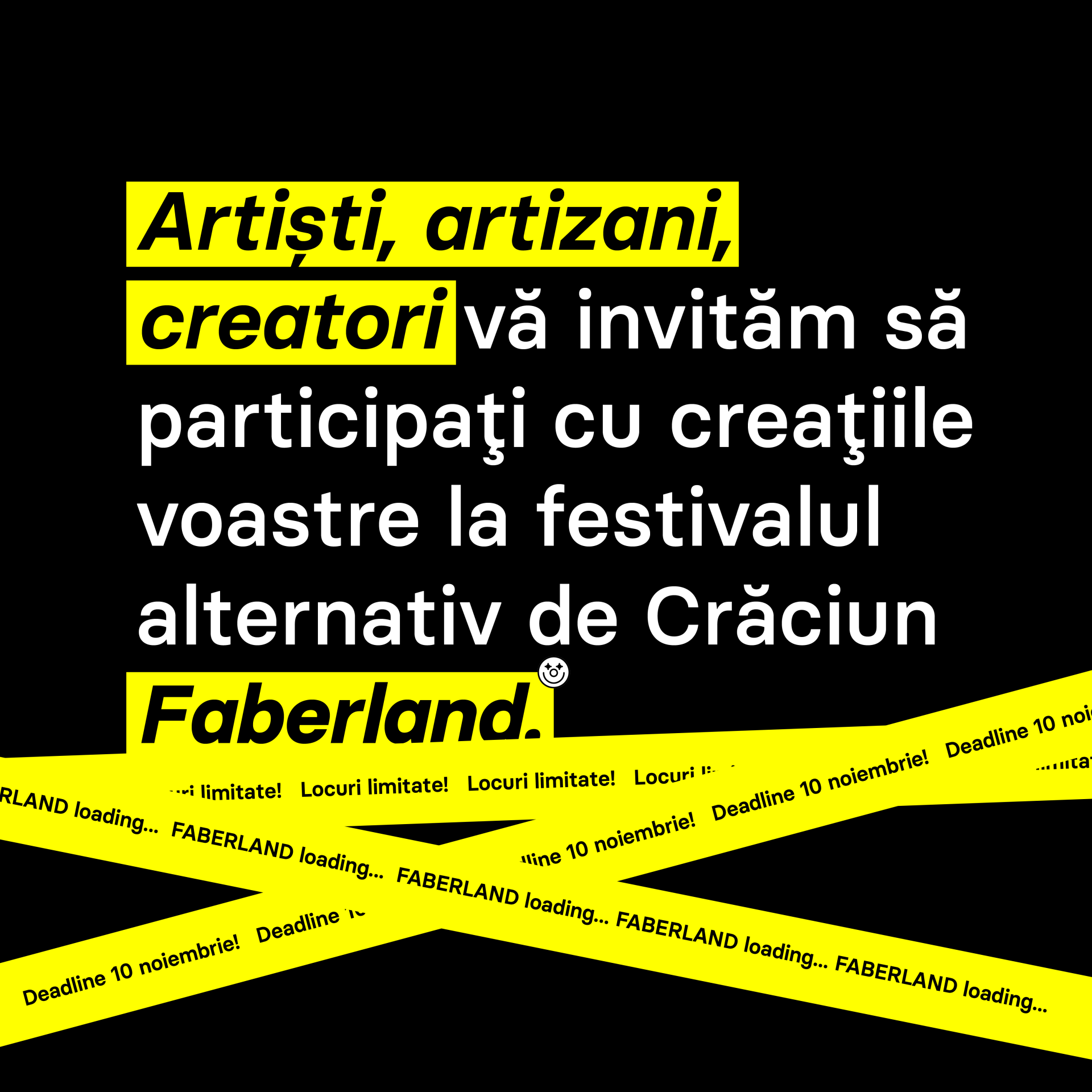 Call for Creatives: FABERLAND | 9 – 11 decembrie